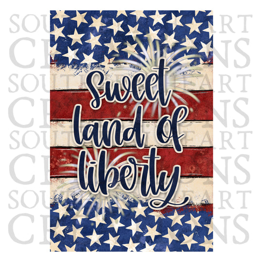 Sweet Land of Liberty Garden Flag PNG Digital Download