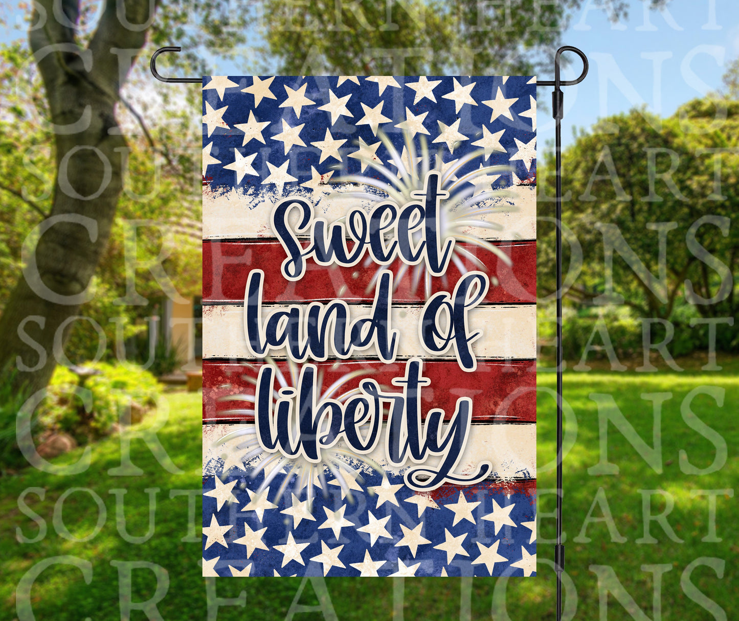 Sweet Land of Liberty Garden Flag PNG Digital Download