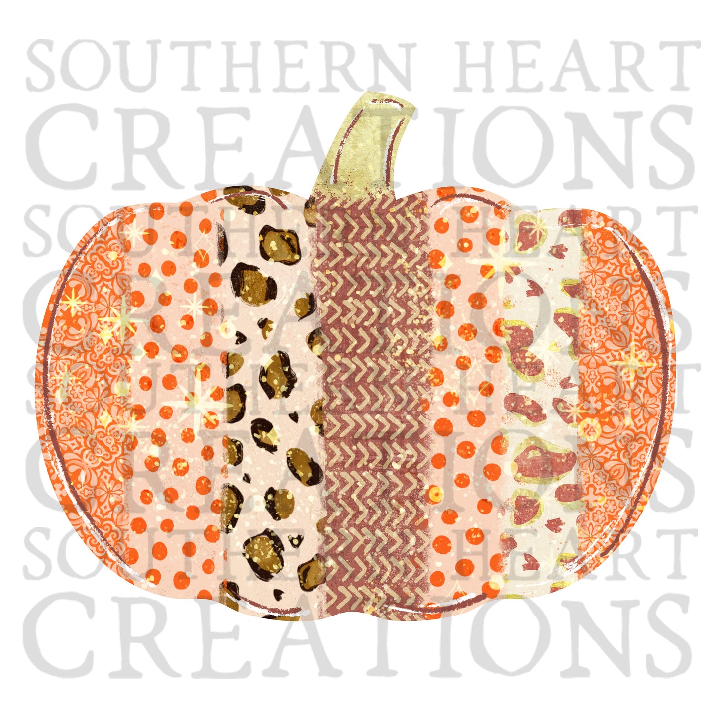 Brushstroke Pumpkin Door Hanger PNG Digital File