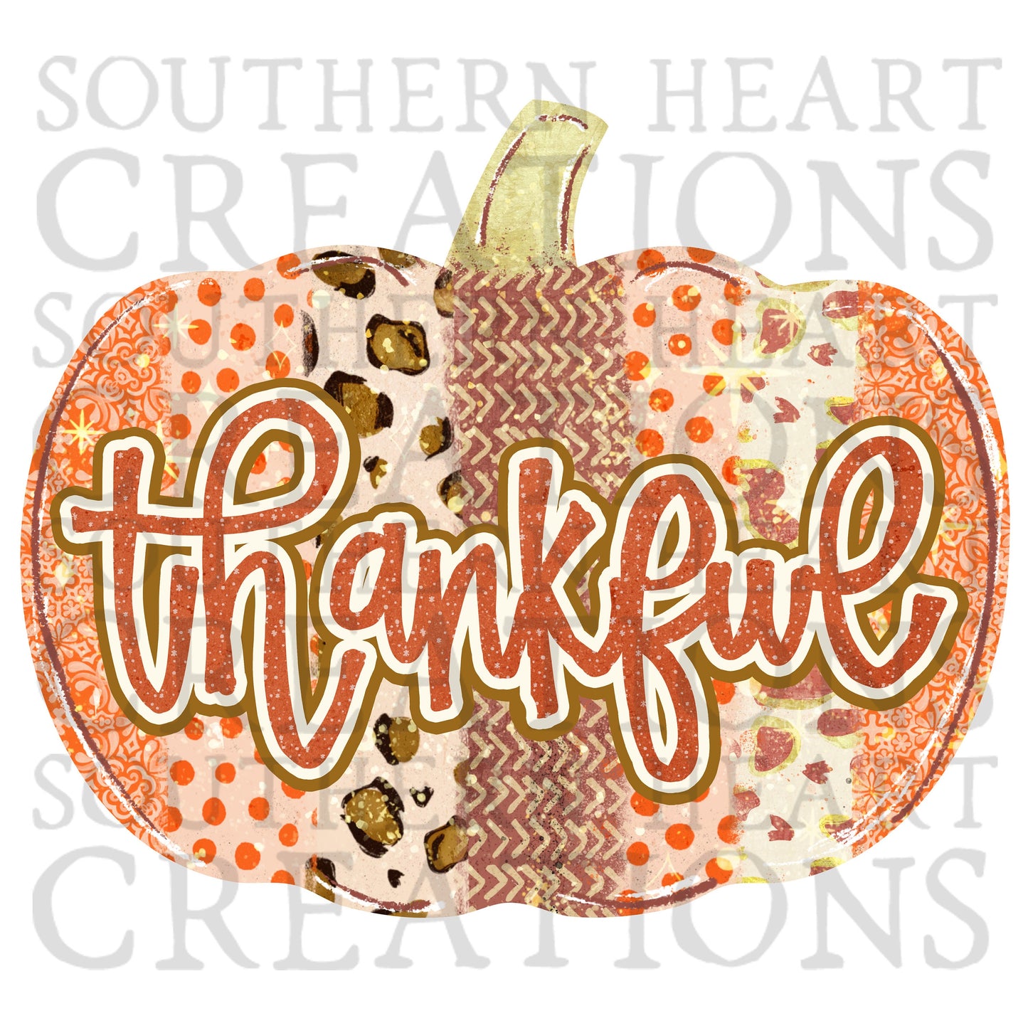 Brushstroke Pumpkin Door Hanger PNG Digital File