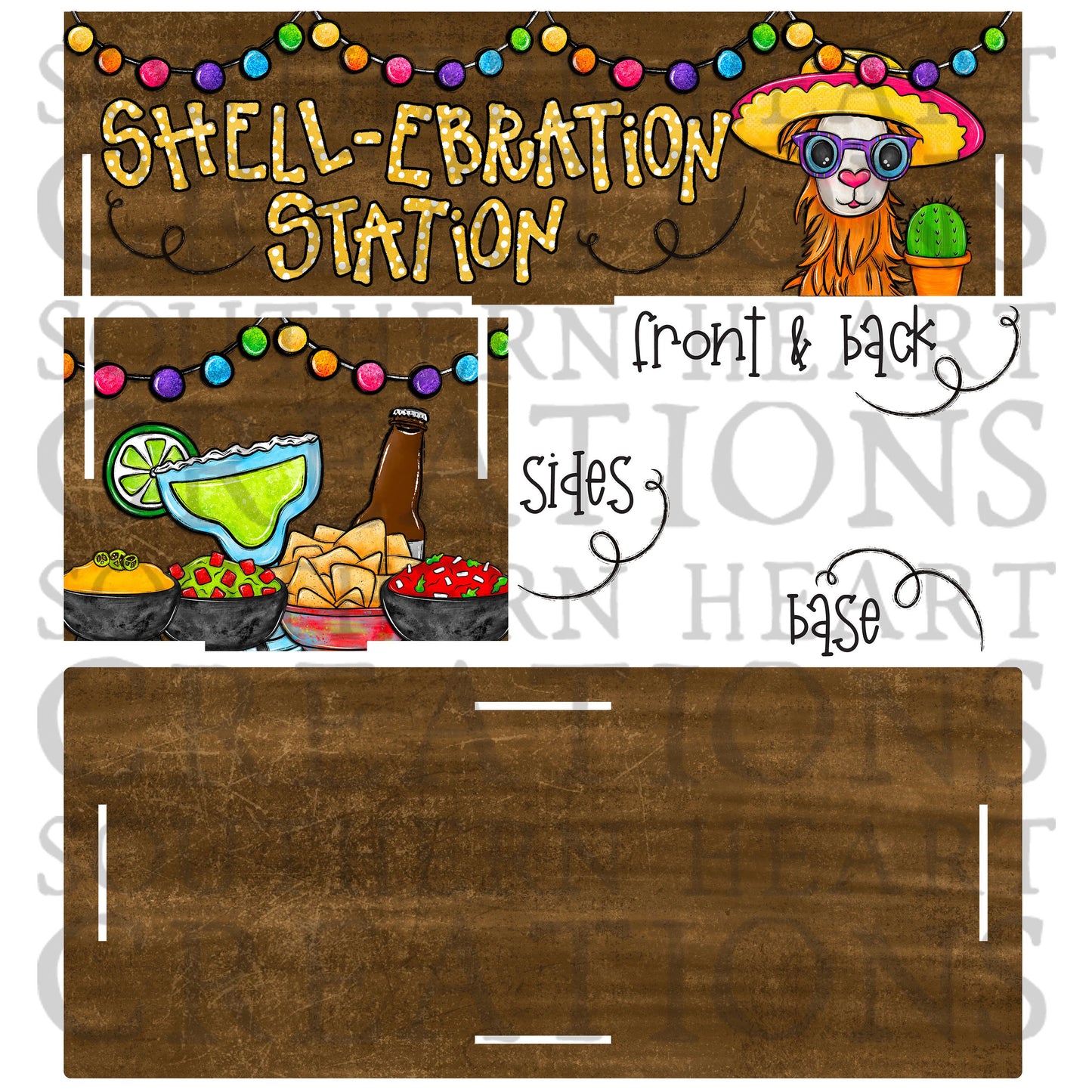 Shell-ebration Station Utensil Holder PNG Digital File