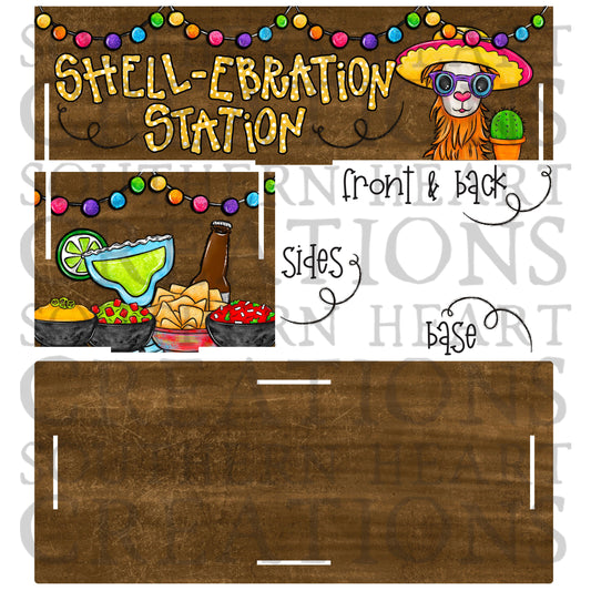 Shell-ebration Station Utensil Holder PNG Digital File