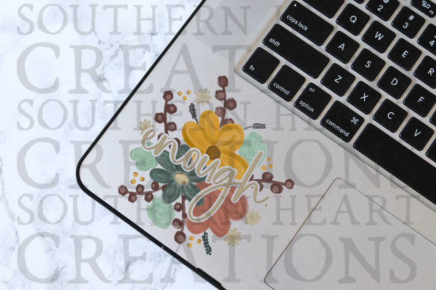 Enough. Floral Sticker Design Printable PNG Digital File