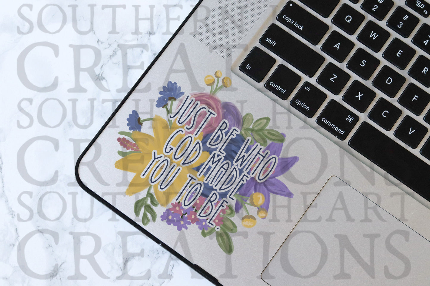 Just be who God made you to be. Floral Sticker Design Printable PNG Digital File