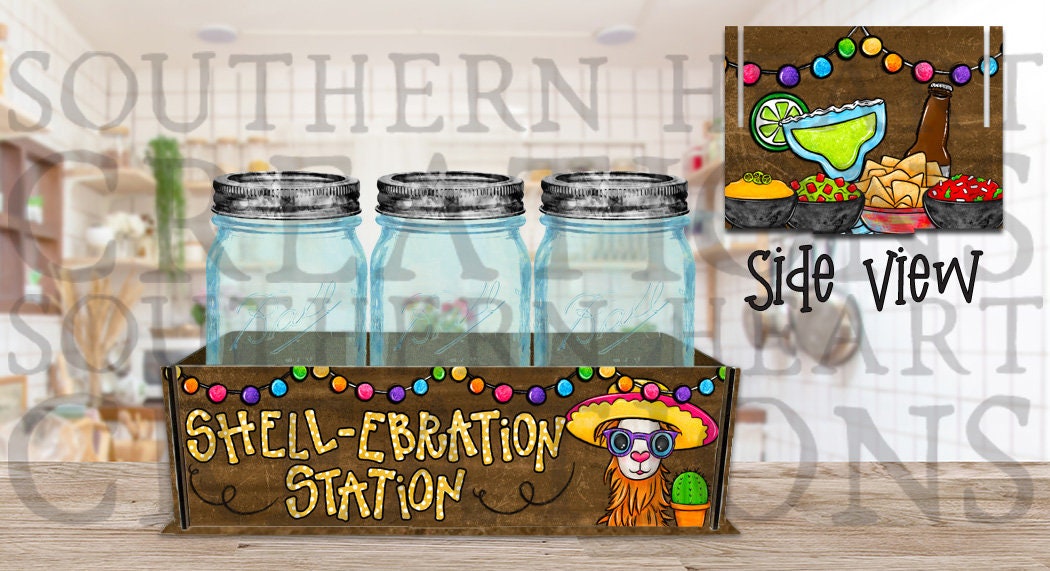 Shell-ebration Station Utensil Holder PNG Digital File