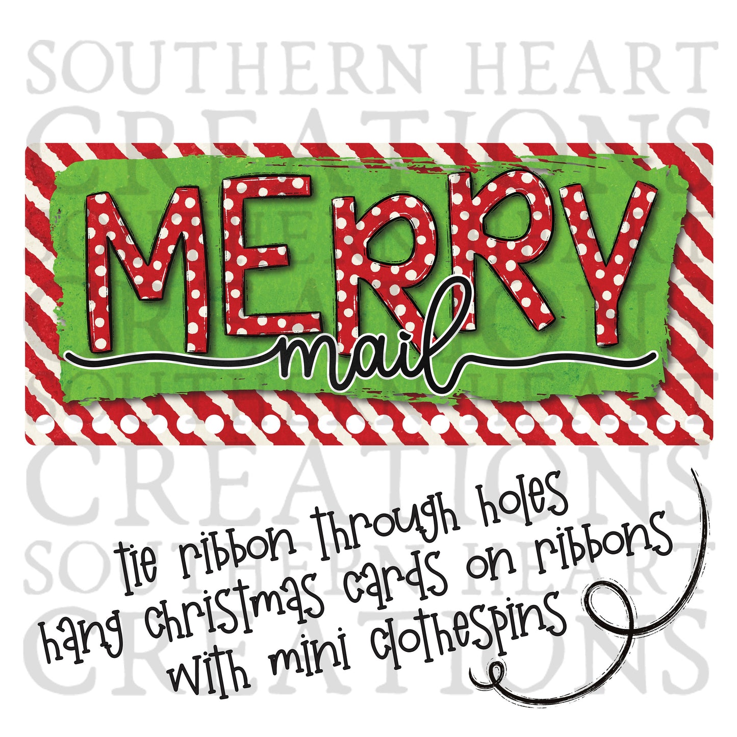 Merry Mail Door Hanger PNG Digital File