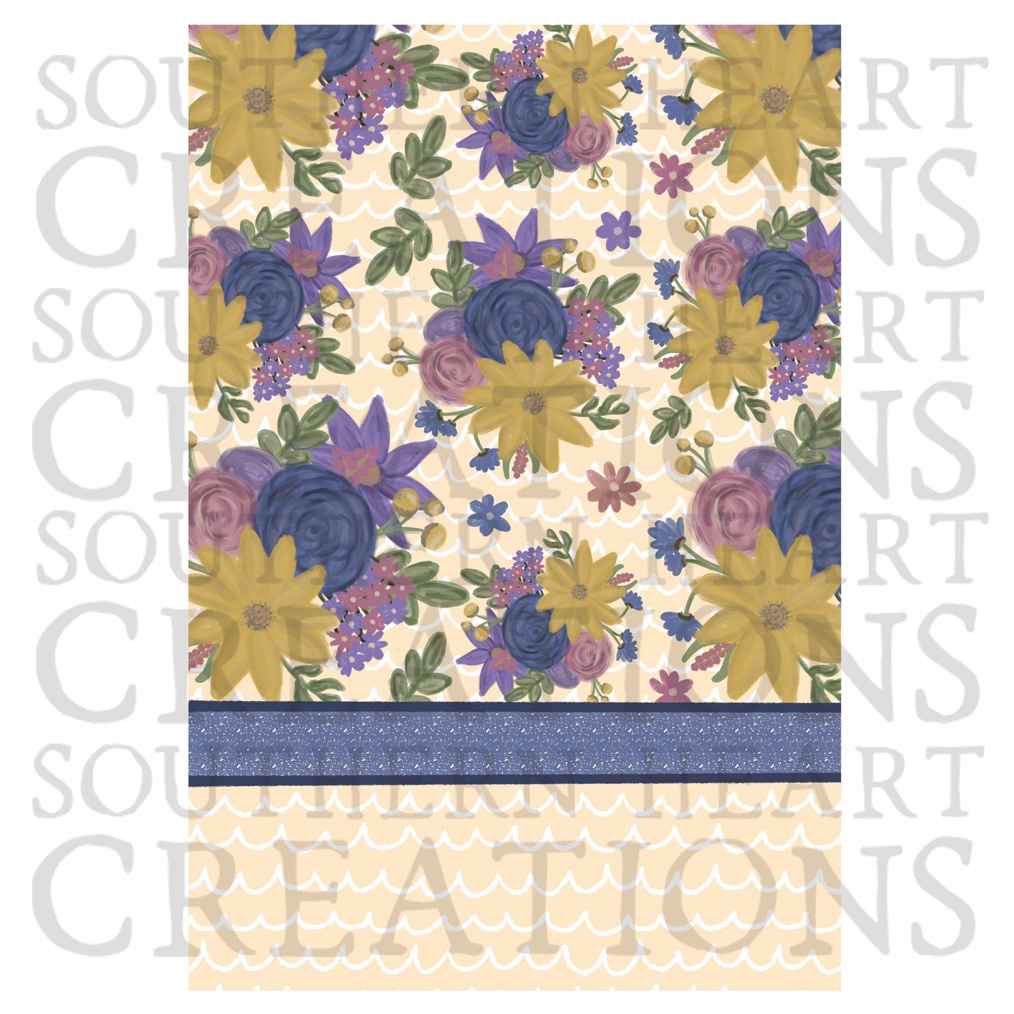 Fall Floral Garden Flag PNG Digital Download