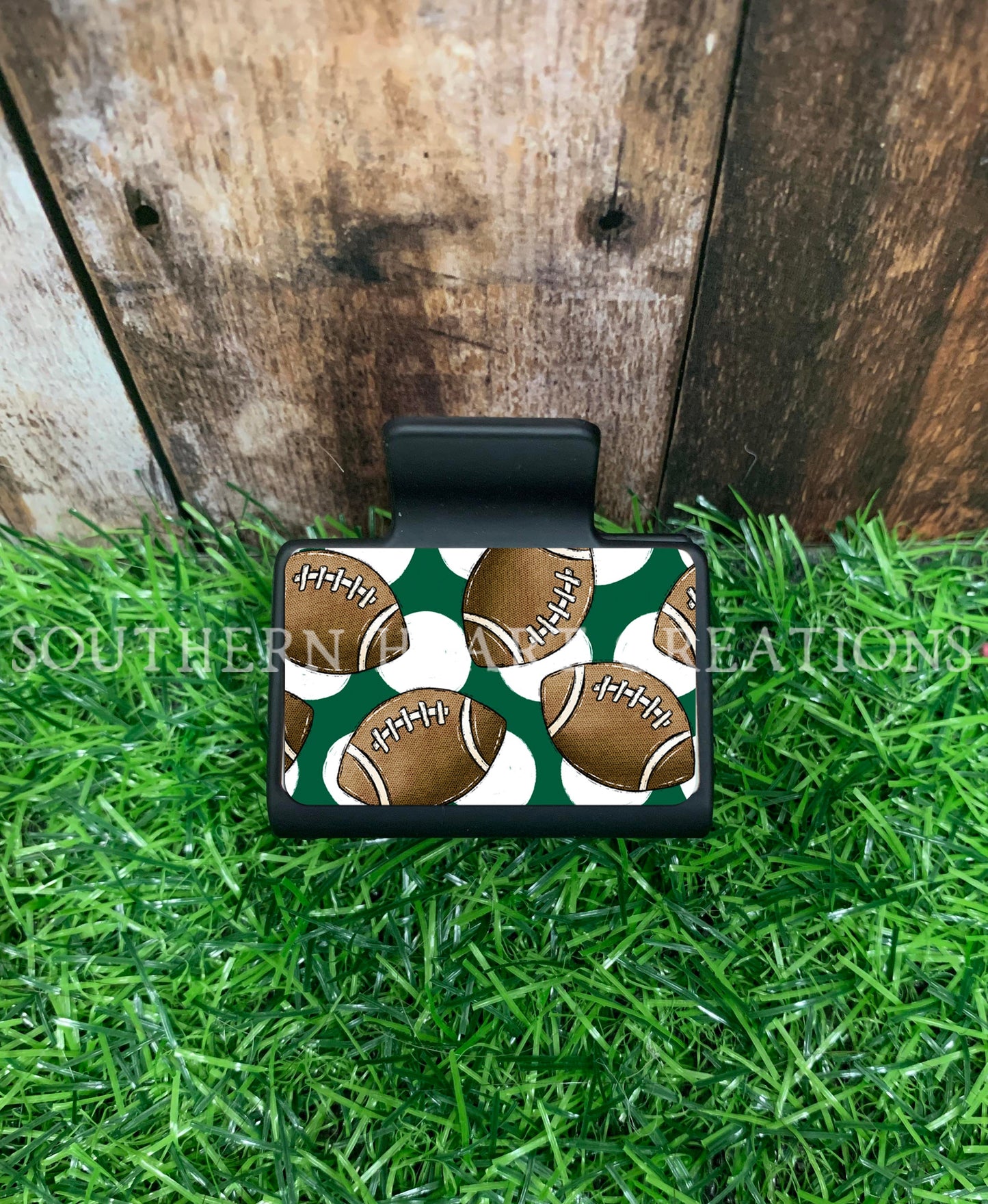 Green and White Soccer Claw Clip Attachment Bundle PNG Digital Download