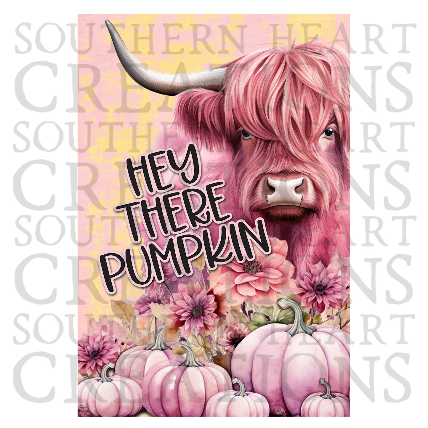 Hey There Pumpkin Garden Flag PNG Digital Download