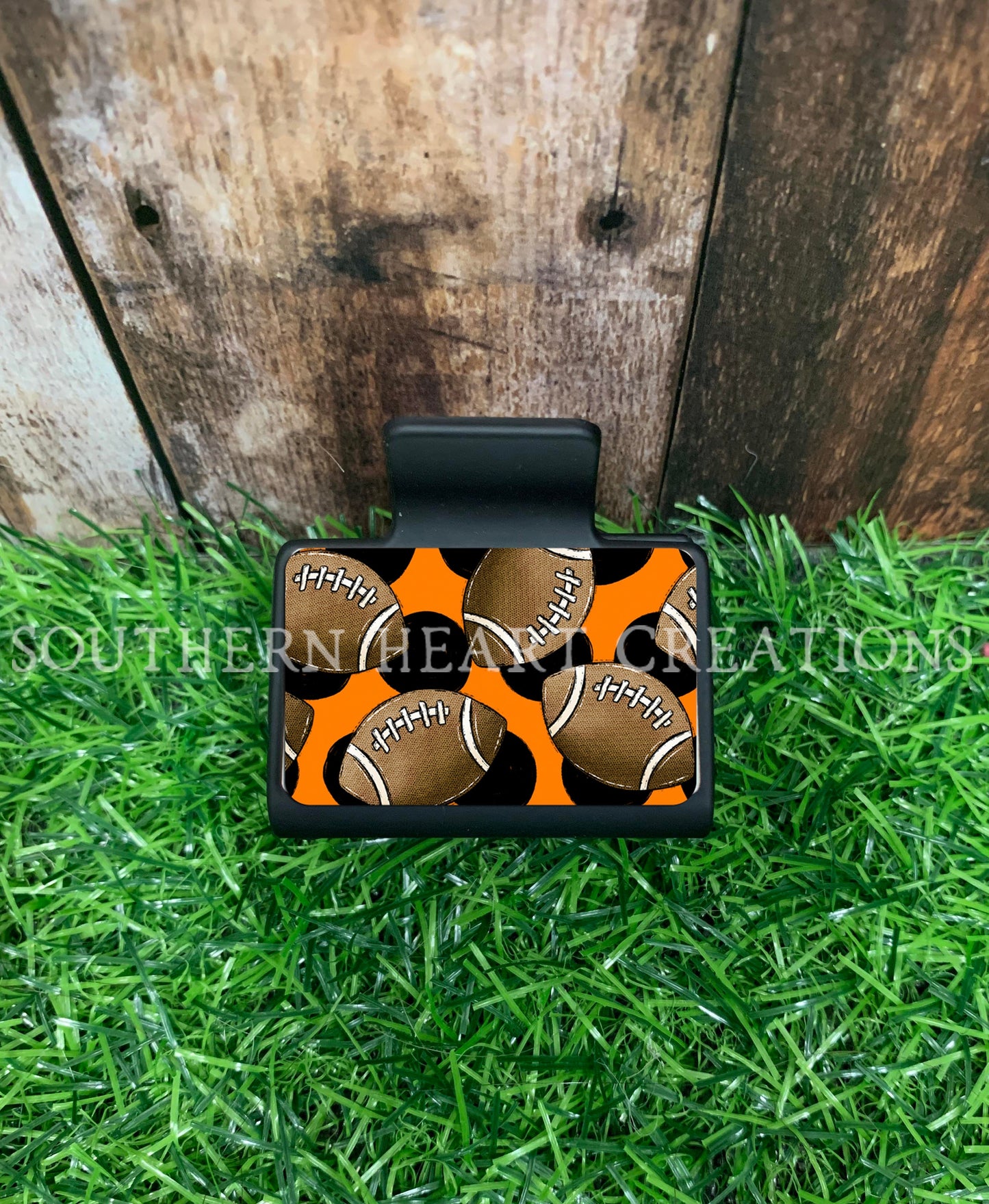 Orange and Black Volleyball Claw Clip Attachment Bundle PNG Digital Download