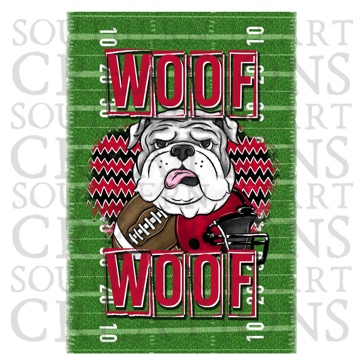 Woof Woof Georgia Football Garden Flag PNG Digital Download