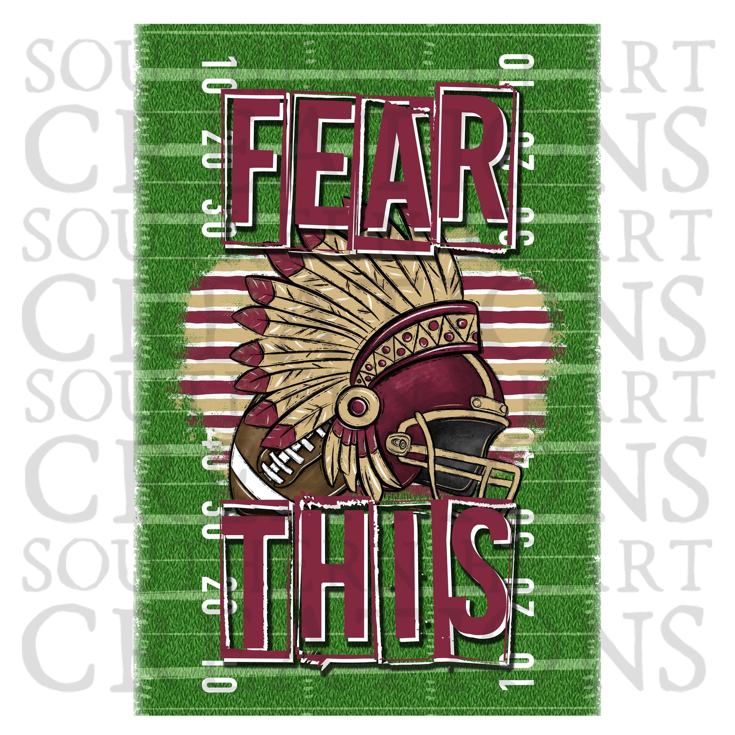 Fear This Florida State Football Garden Flag PNG Digital Download