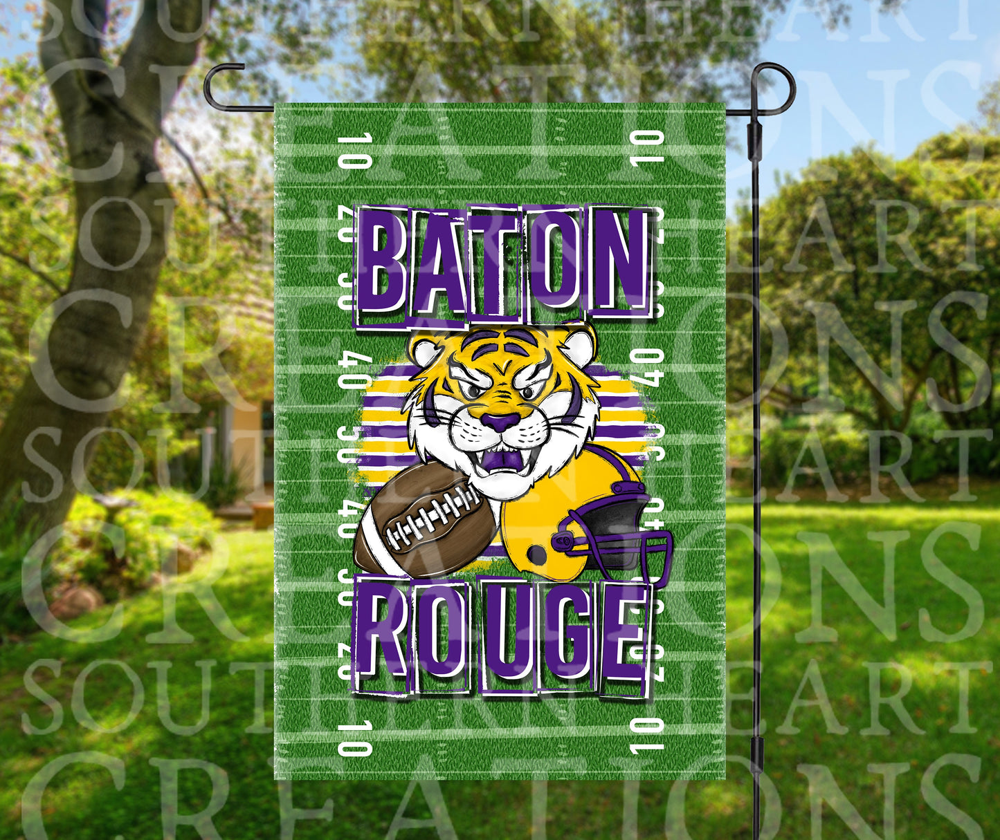 Baton Rouge Football Garden Flag PNG Digital Download