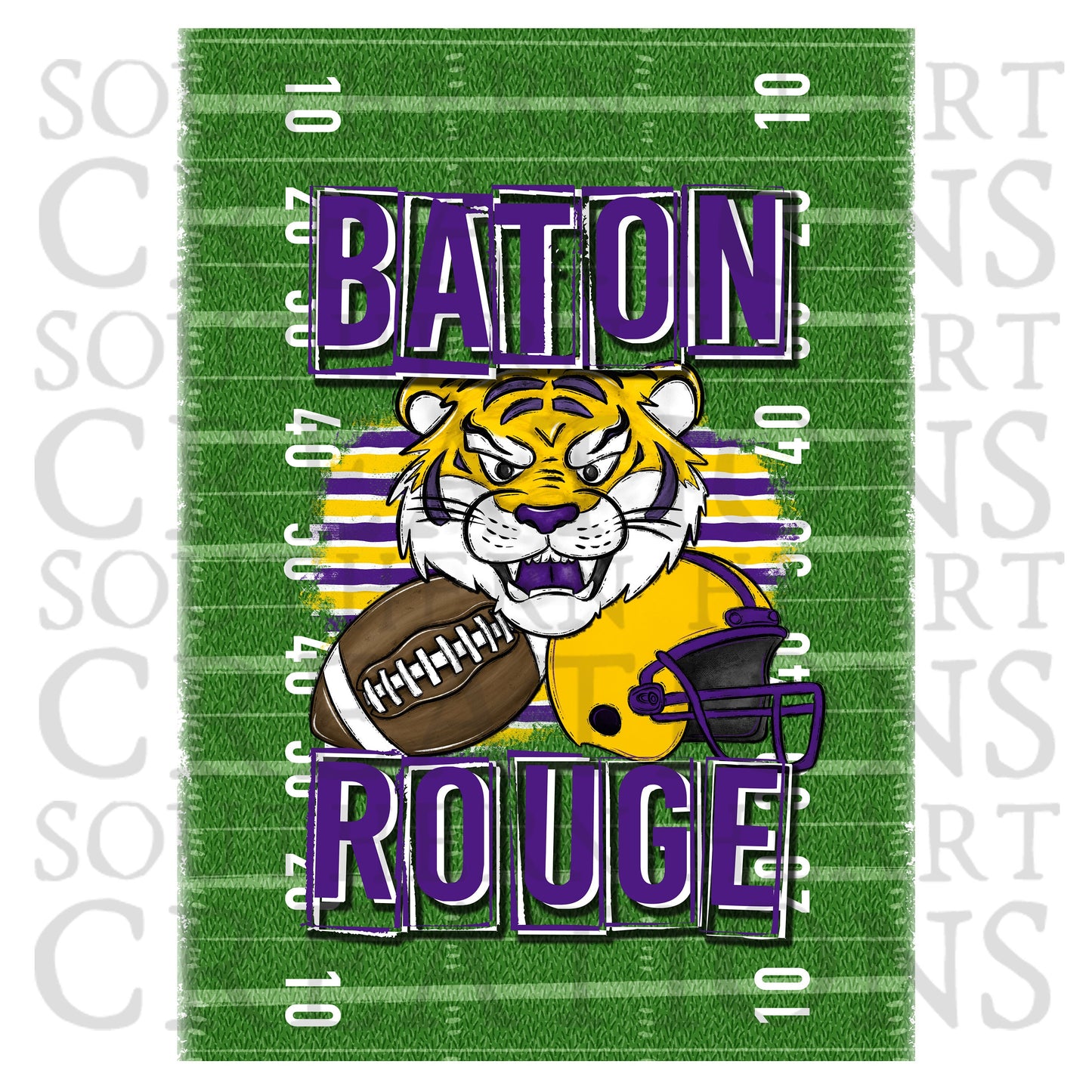 Baton Rouge Football Garden Flag PNG Digital Download