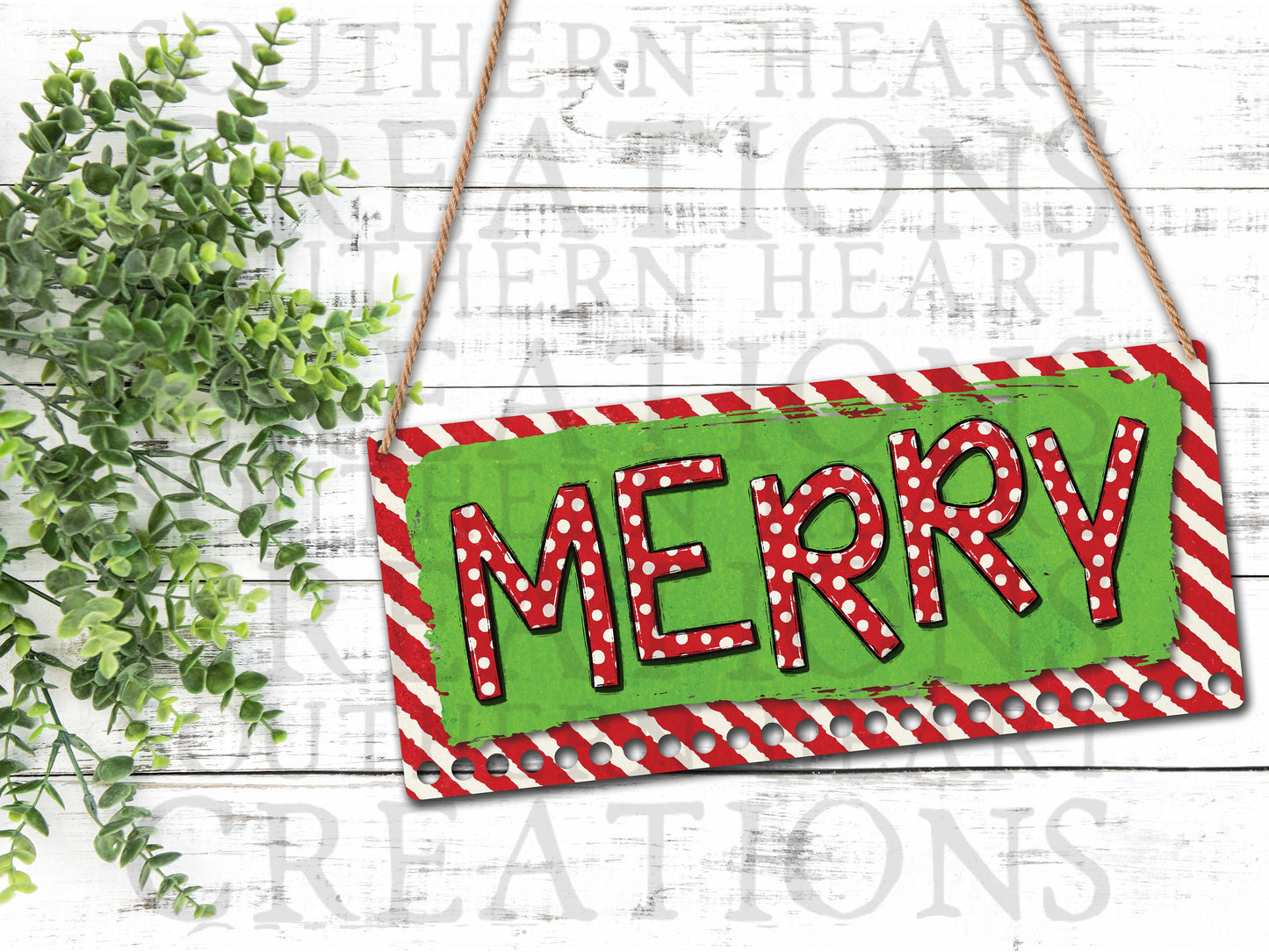 Merry Door Hanger PNG Digital File