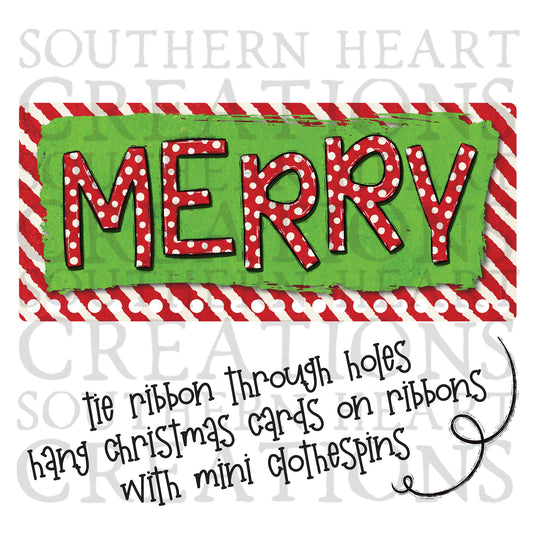 Merry Door Hanger PNG Digital File