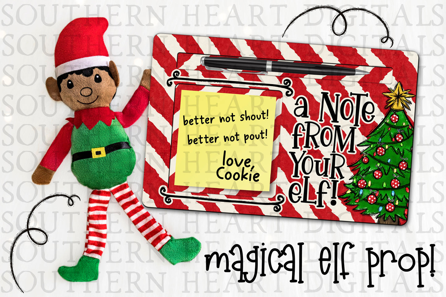 Magical Elf Prop Notepad Holder PNG Digital Download