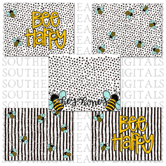 Honeybee Themed Kitchen Placemat & Table Runner Bundle PNG Digital Files