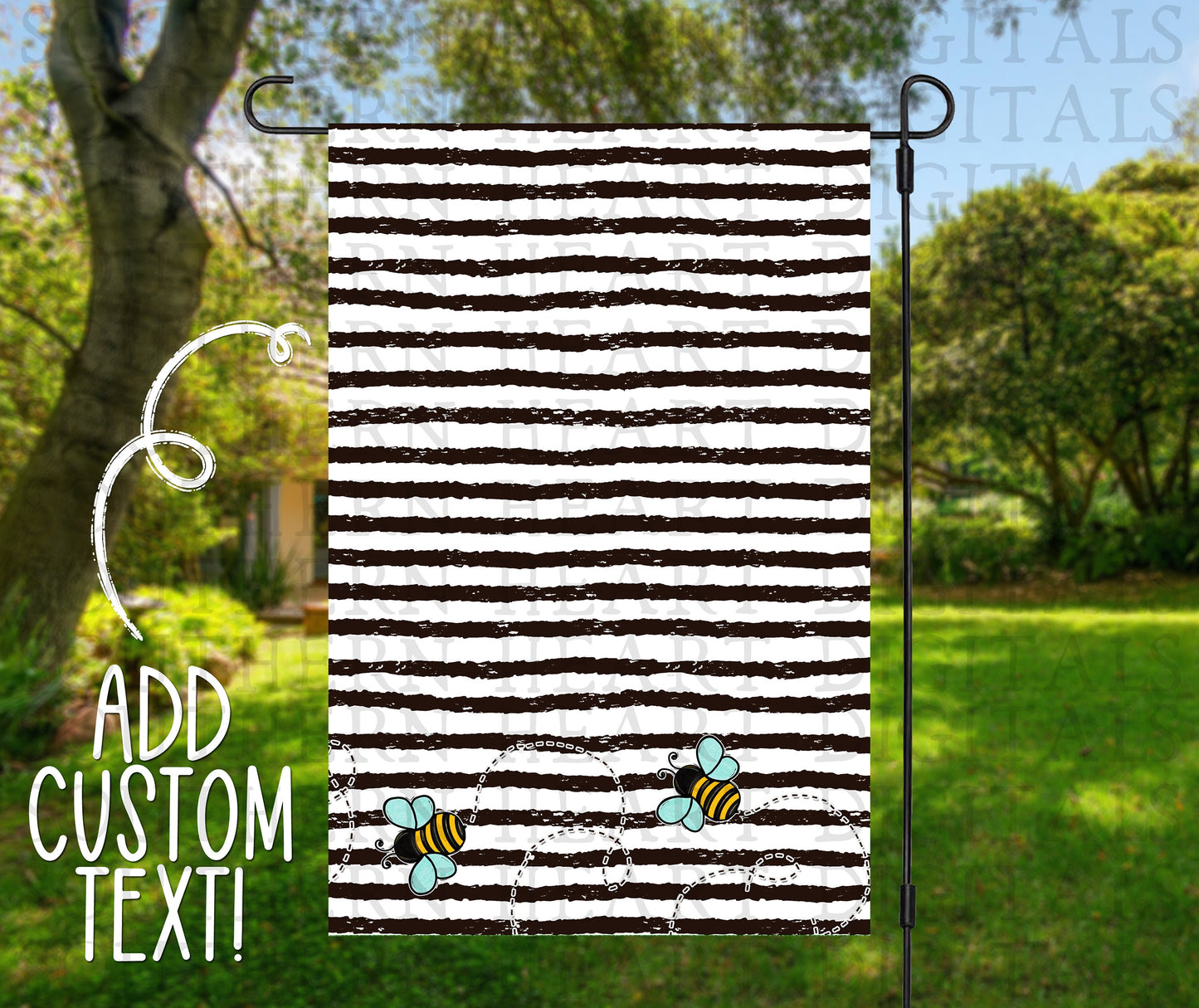 Honeybee Themed Bee Happy Garden Flag Bundle PNG Digital Files