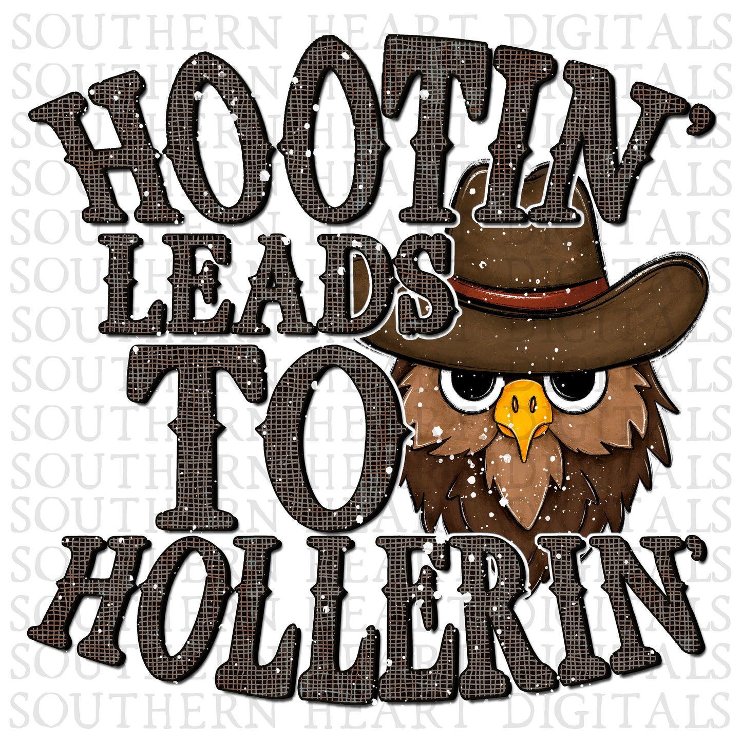 Hootin' Leads To Hollerin' Owl Kid PNG Digital File