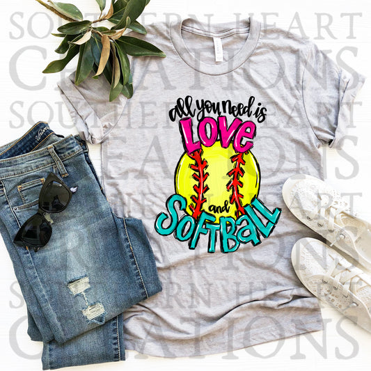 All You Need is Love and Softball Shirt