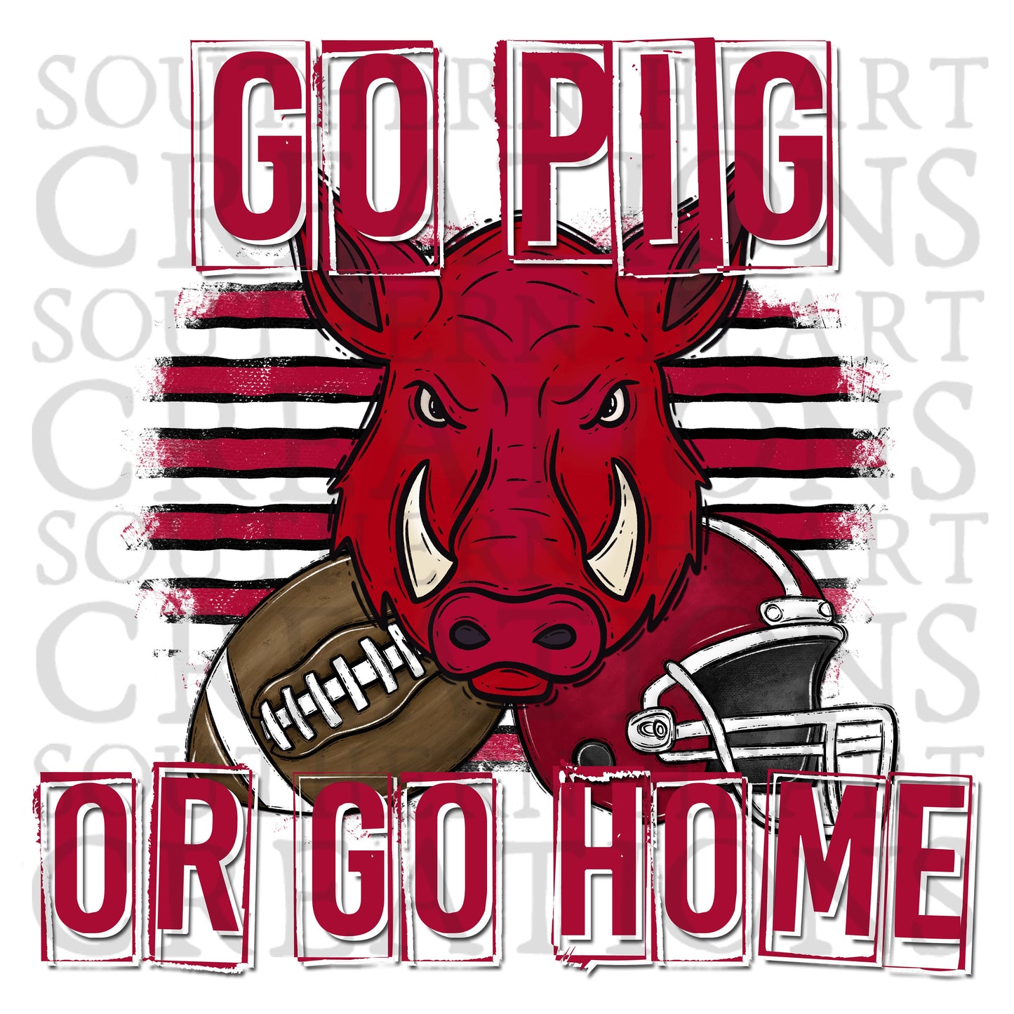 Go Pig Or Go Home Arkansas PNG Digital Download